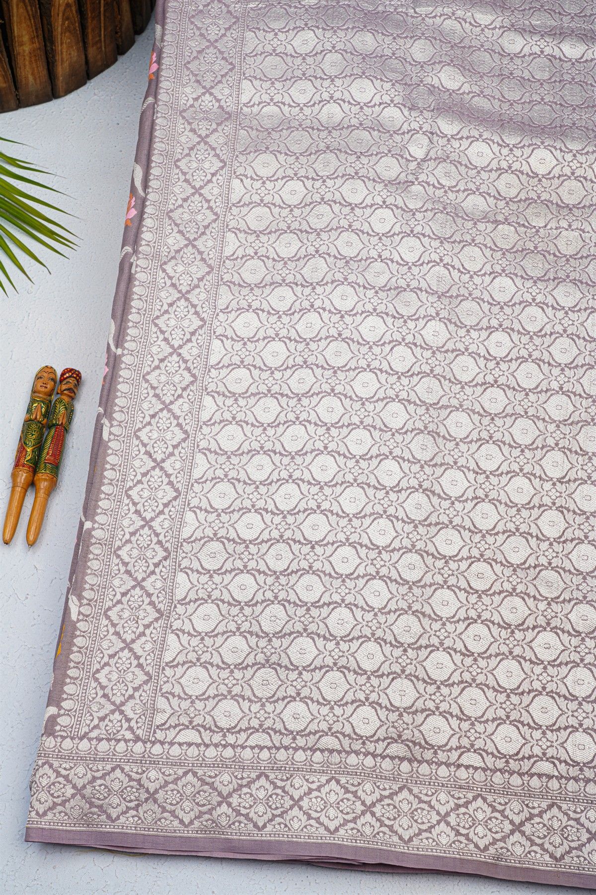 Fancy Tussar Georgette Mauve Saree