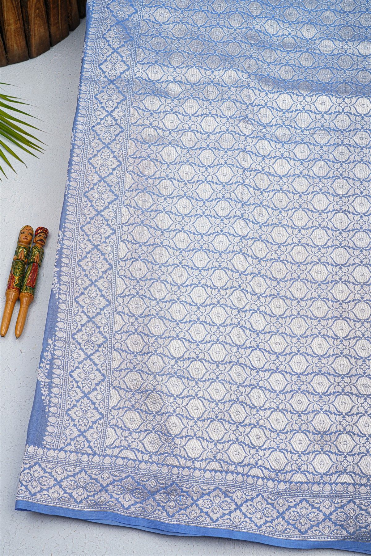 Fancy Tussar Georgette Blue Saree