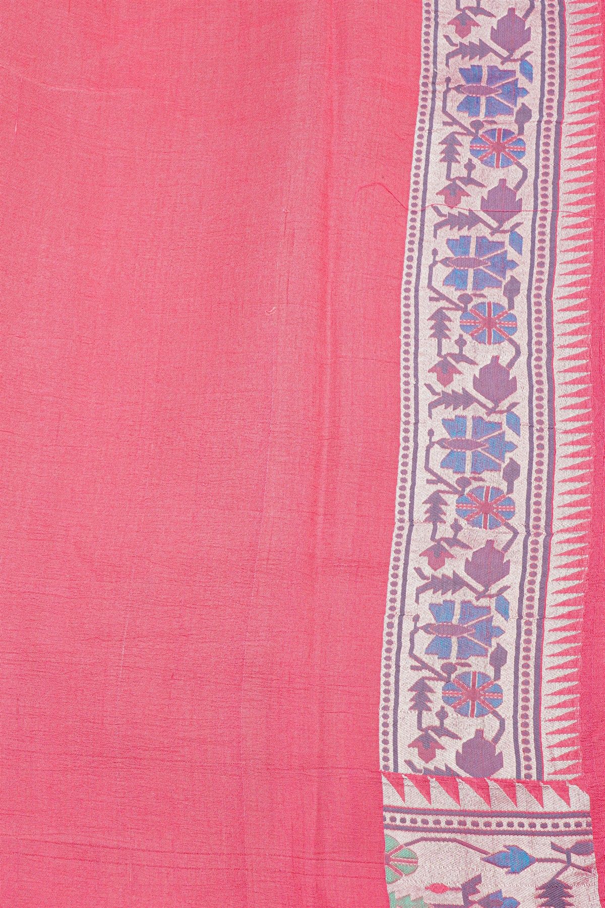Fancy Tussar Georgette Pink Saree