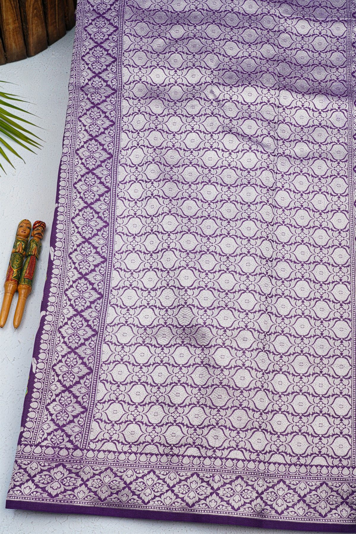 Fancy Tussar Georgette Purple Saree