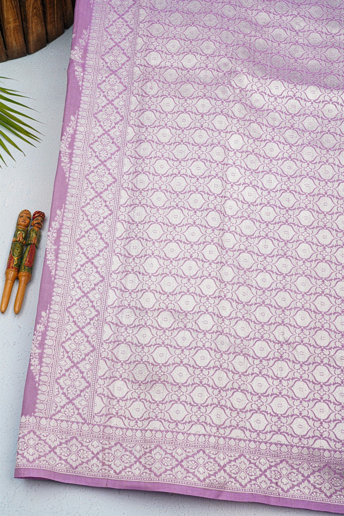 Fancy Tussar Georgette Lilac Saree