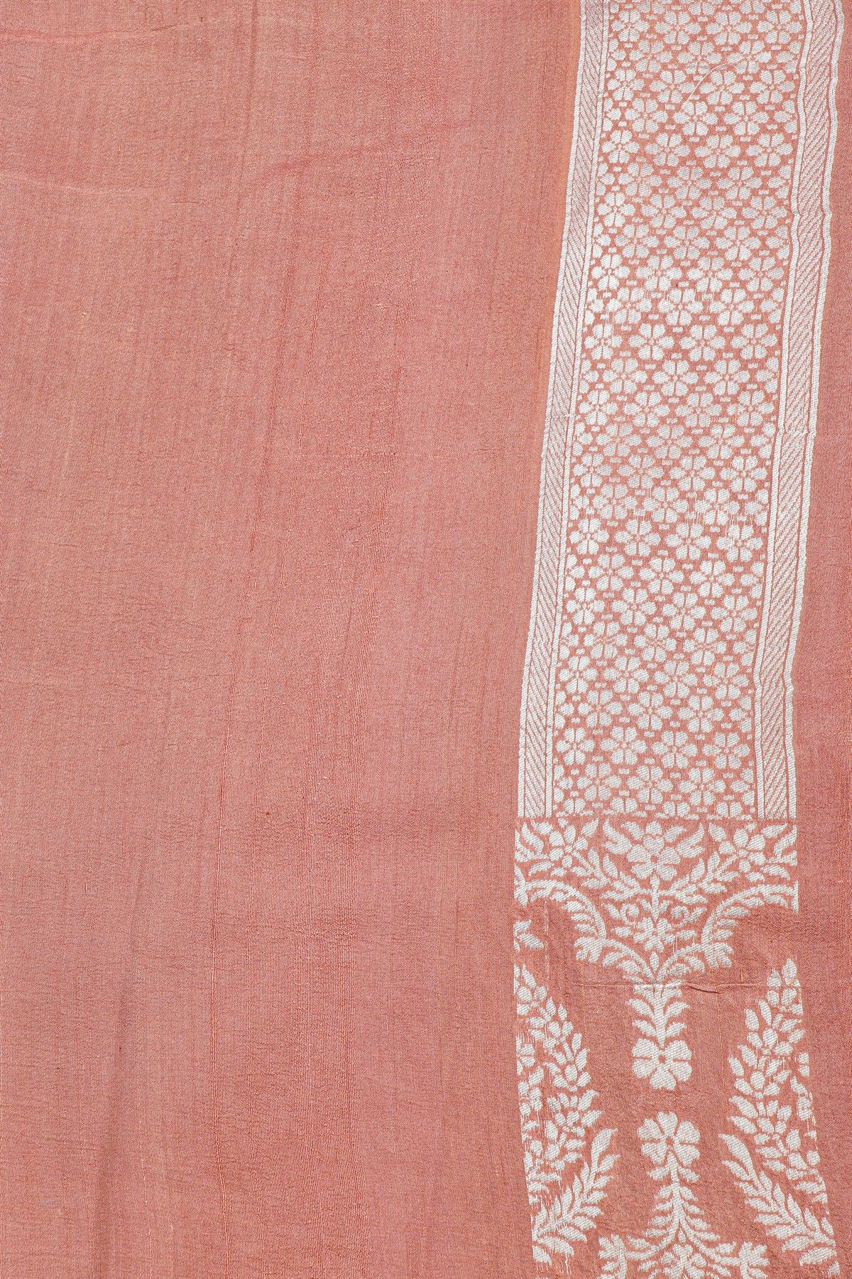 Fancy Tussar Georgette Peach Saree