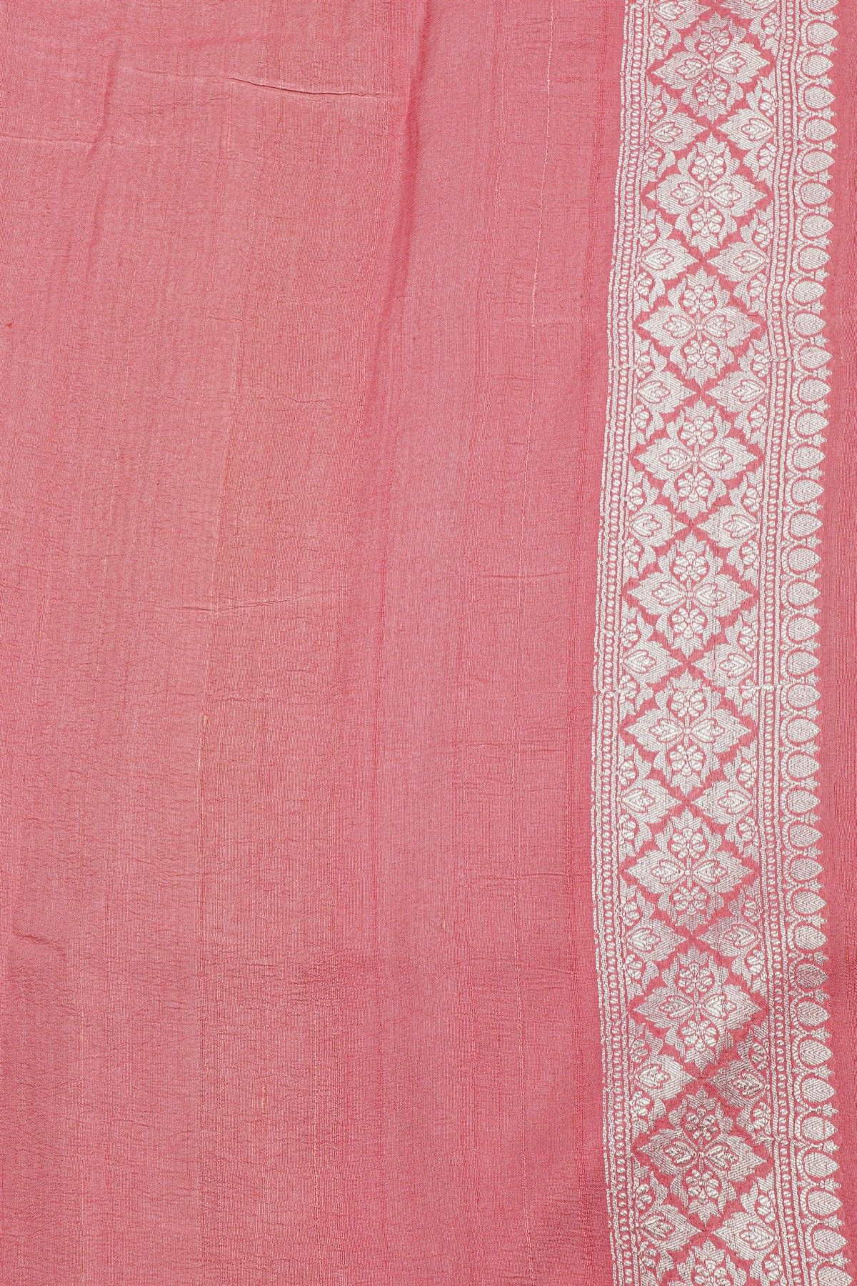 Fancy Tussar Georgette Pink Saree