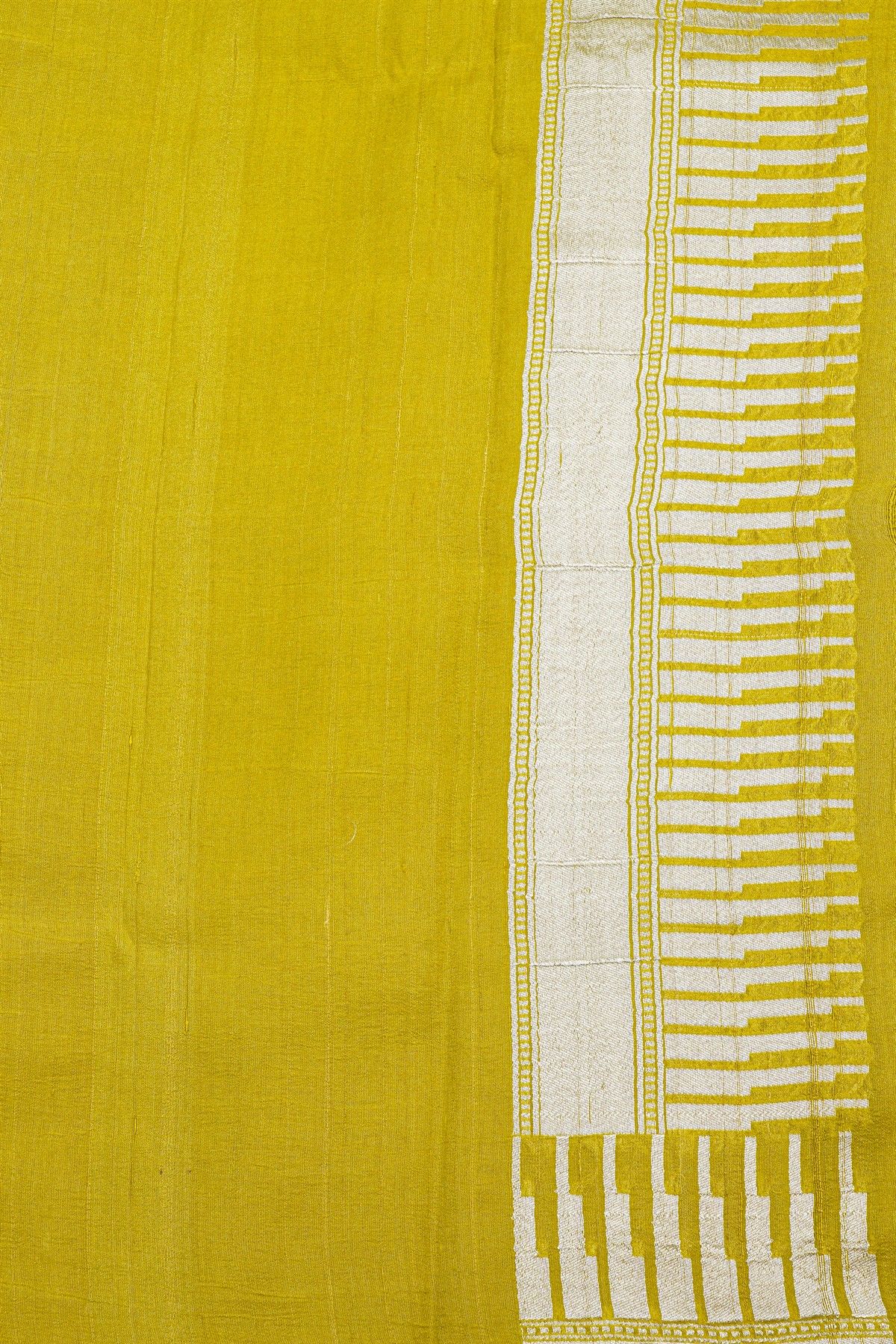 Fancy Tussar Georgette Lime Yellow Saree