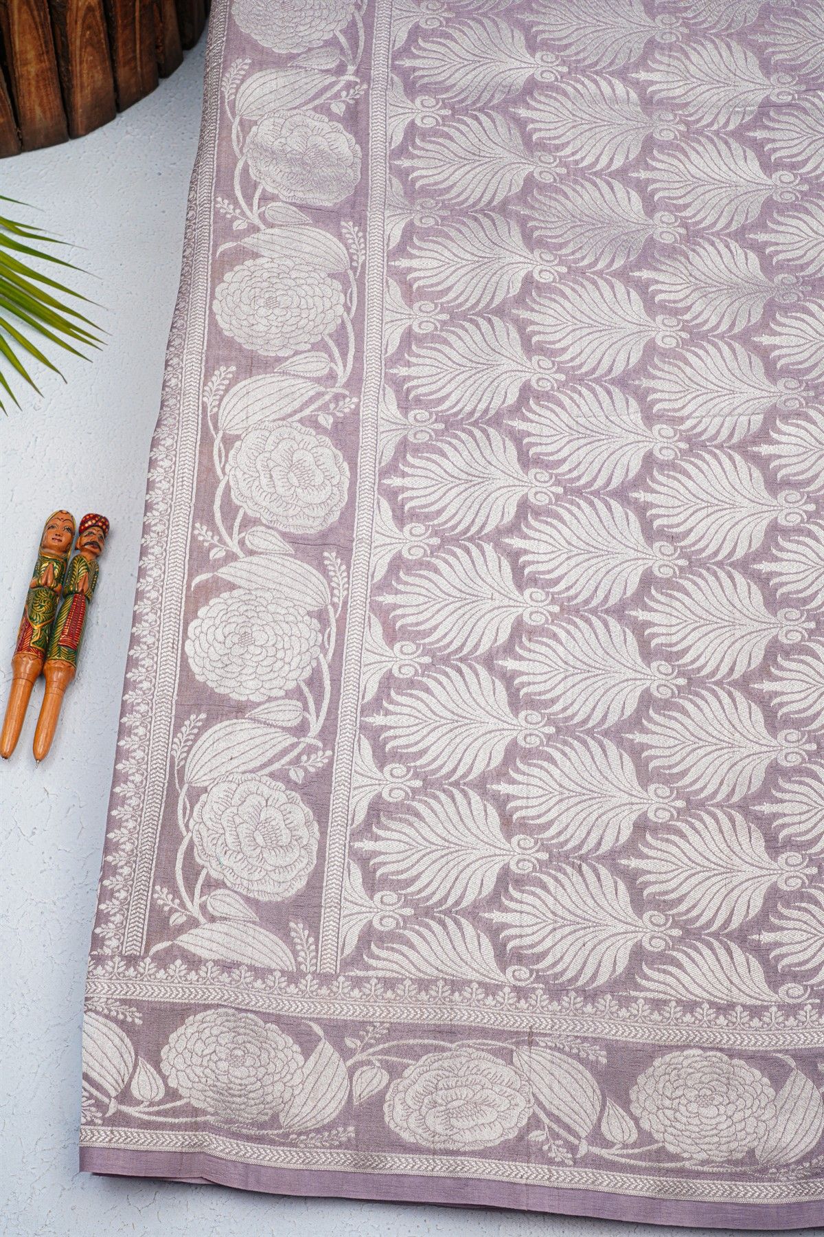 Fancy Tussar Georgette Grey Saree