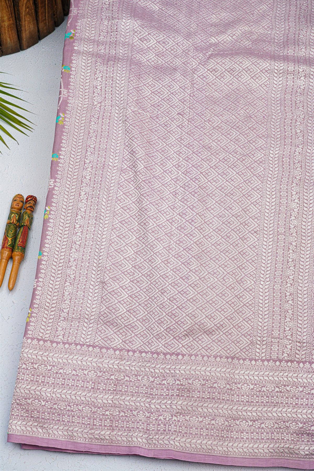 Fancy Tussar Georgette Lavender Saree