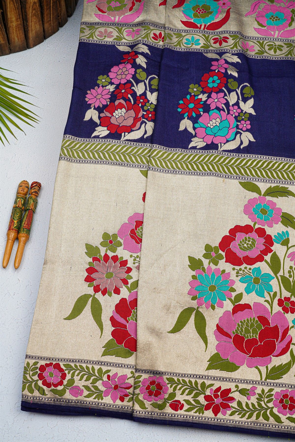 Fancy Tussar Multi Colour Saree