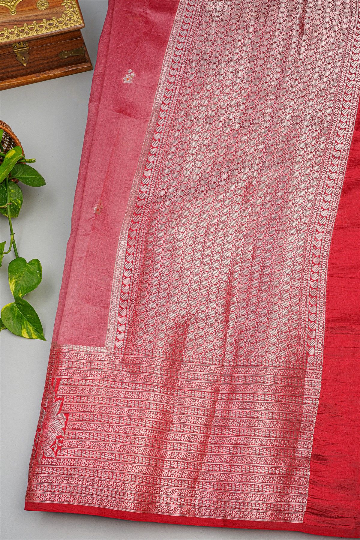 Fancy Matka Silk Light Pink Saree