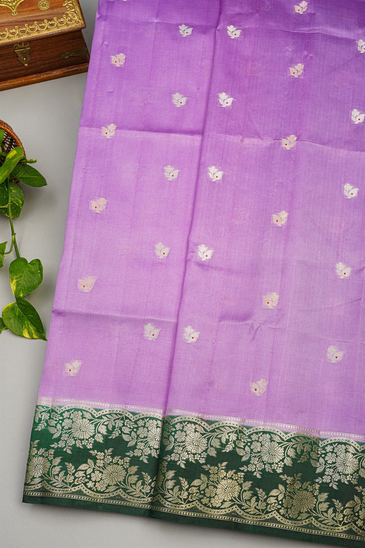 Fancy Matka Silk Lavender Saree