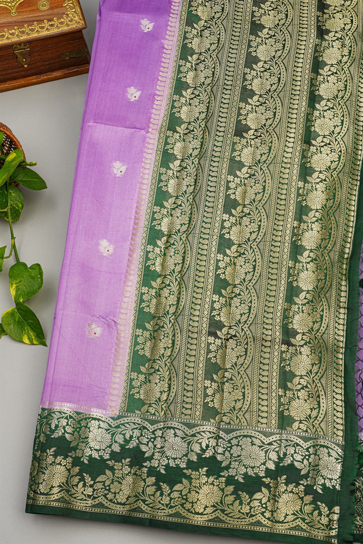 Fancy Matka Silk Lavender Saree