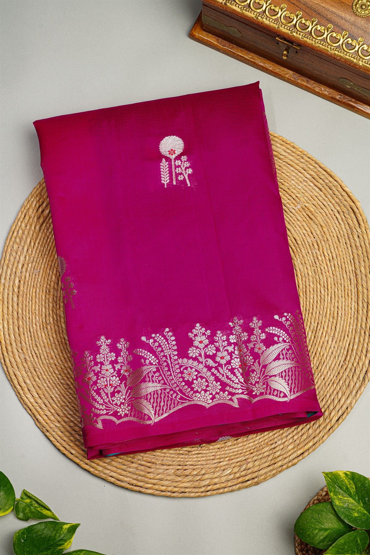 Fancy Matka Silk Magenta Saree
