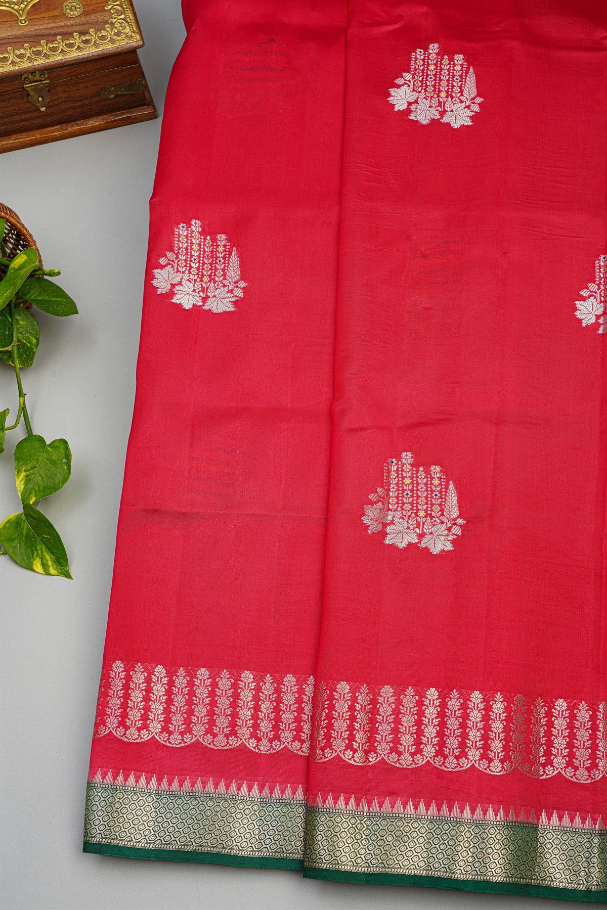 Fancy Matka Silk Red Saree