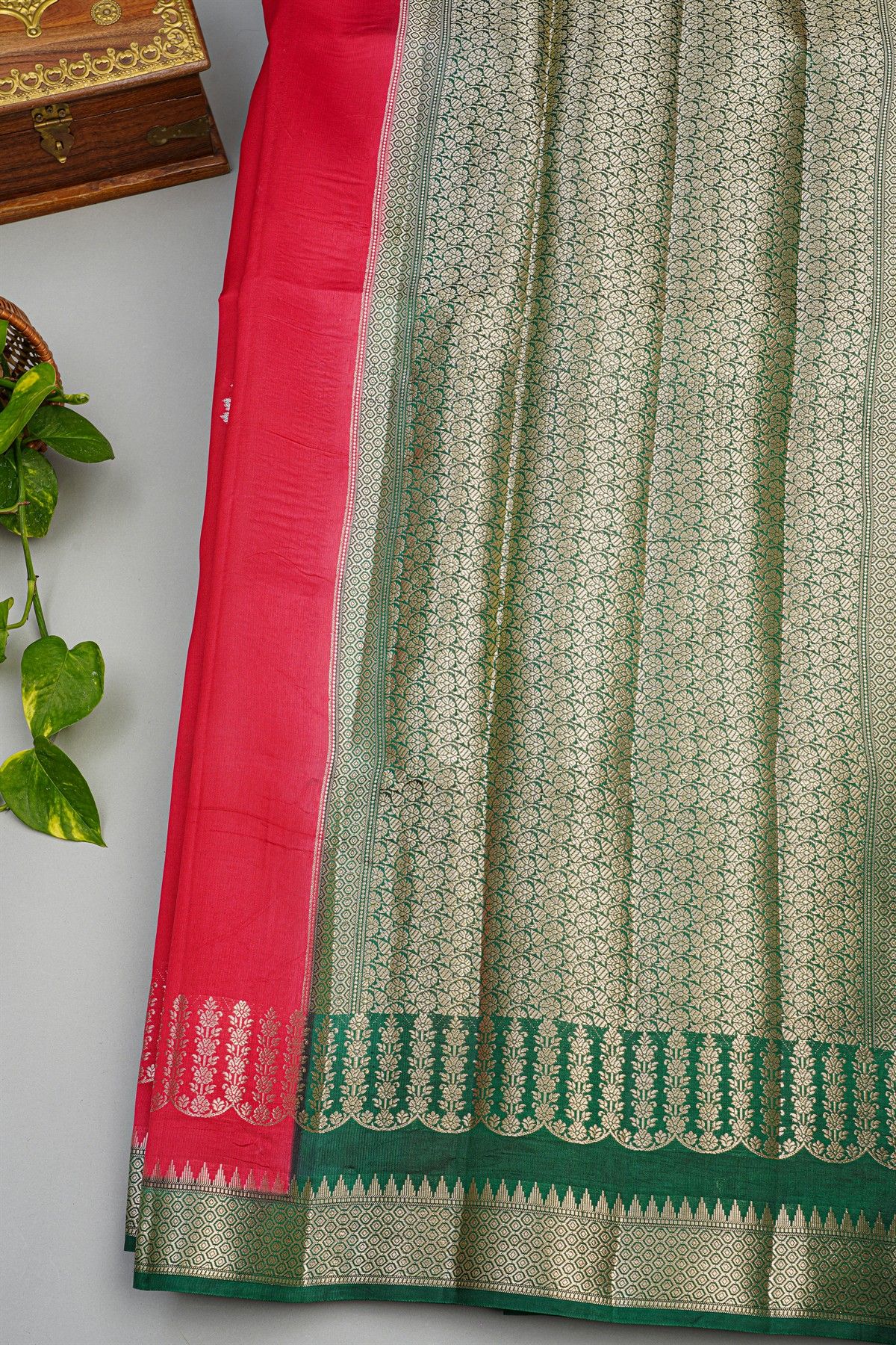 Fancy Matka Silk Red Saree