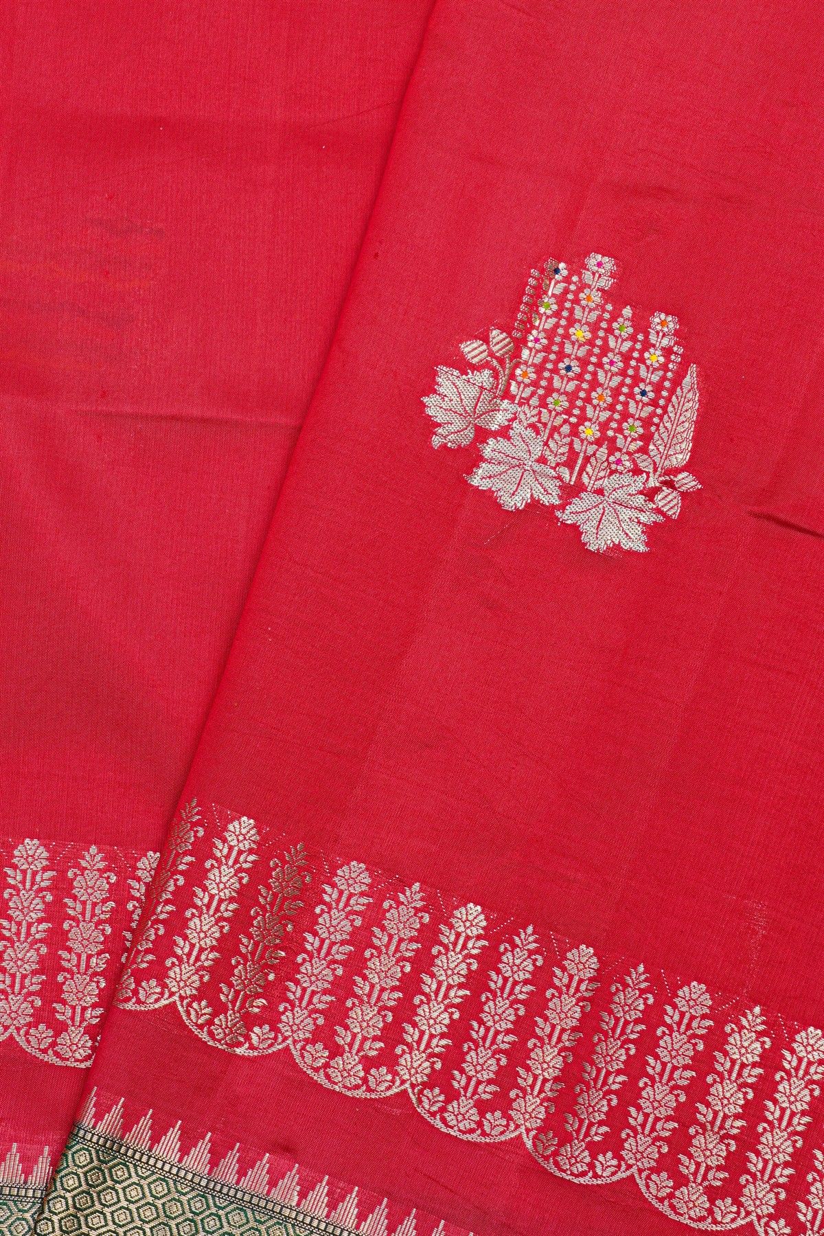 Fancy Matka Silk Red Saree