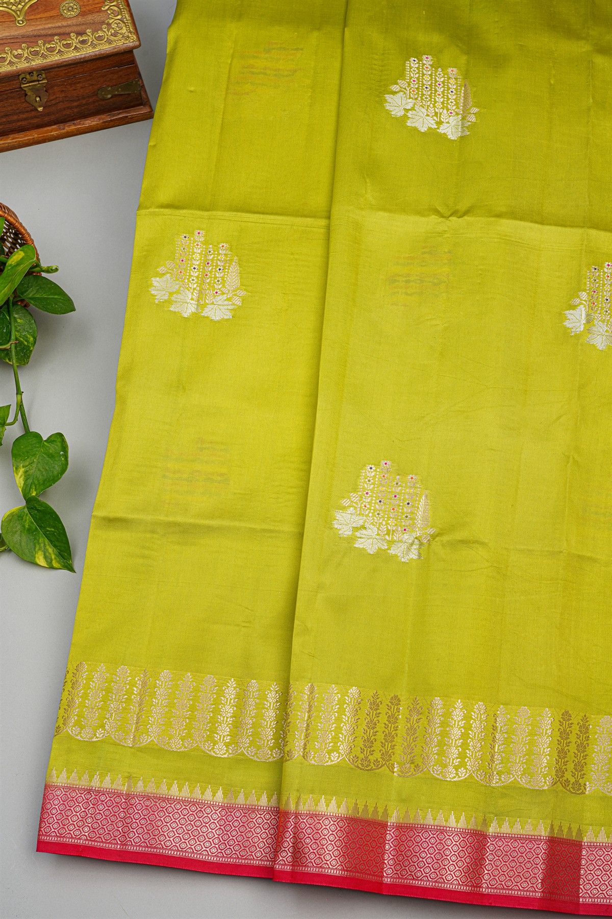 Fancy Matka Silk Light Green Saree