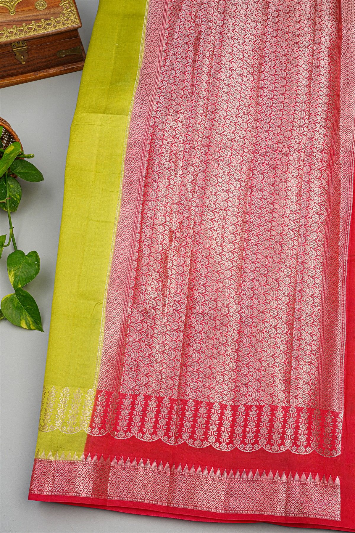 Fancy Matka Silk Light Green Saree