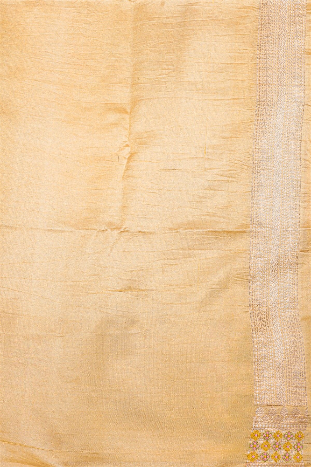 Fancy Matka Silk Yellow Saree