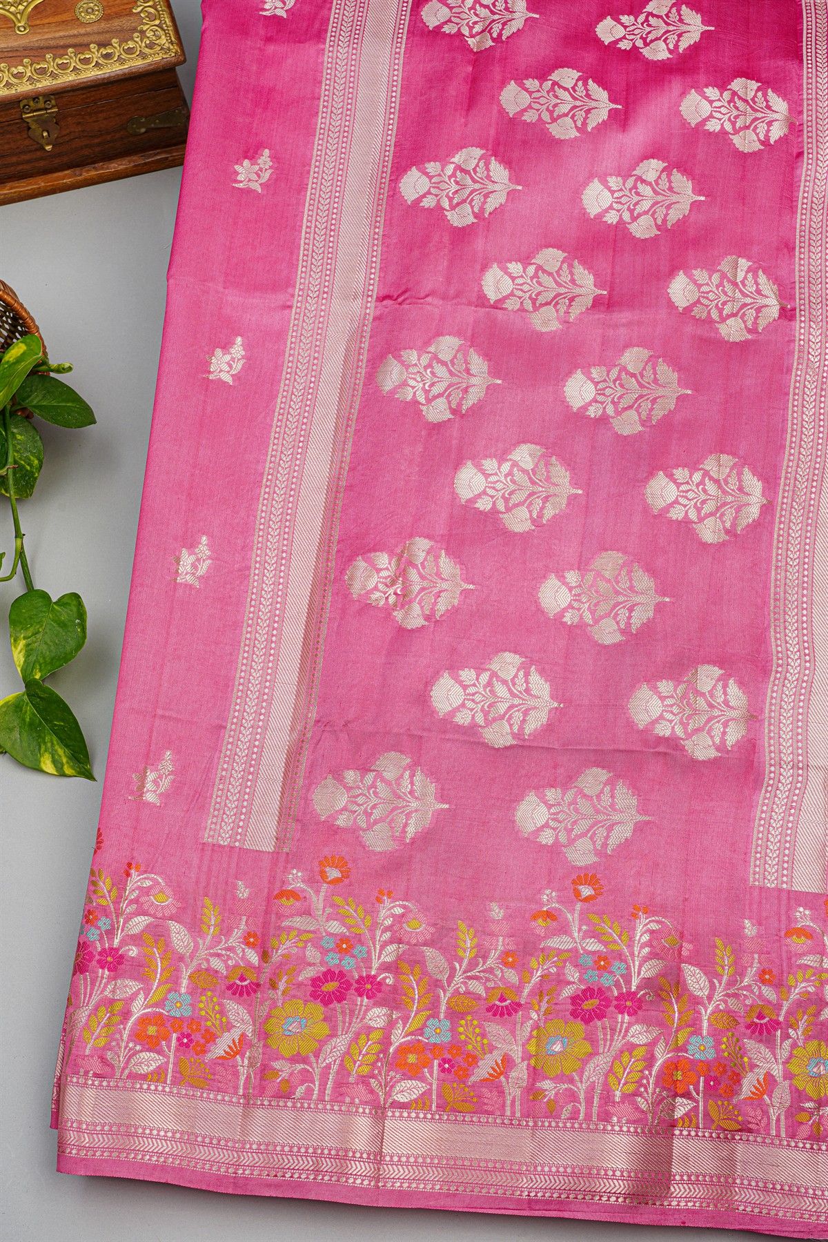 Fancy Matka Silk Pink Saree