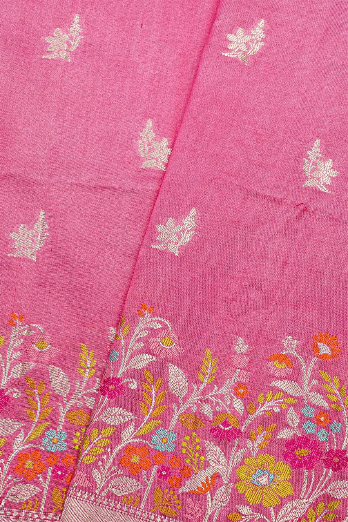 Fancy Matka Silk Pink Saree