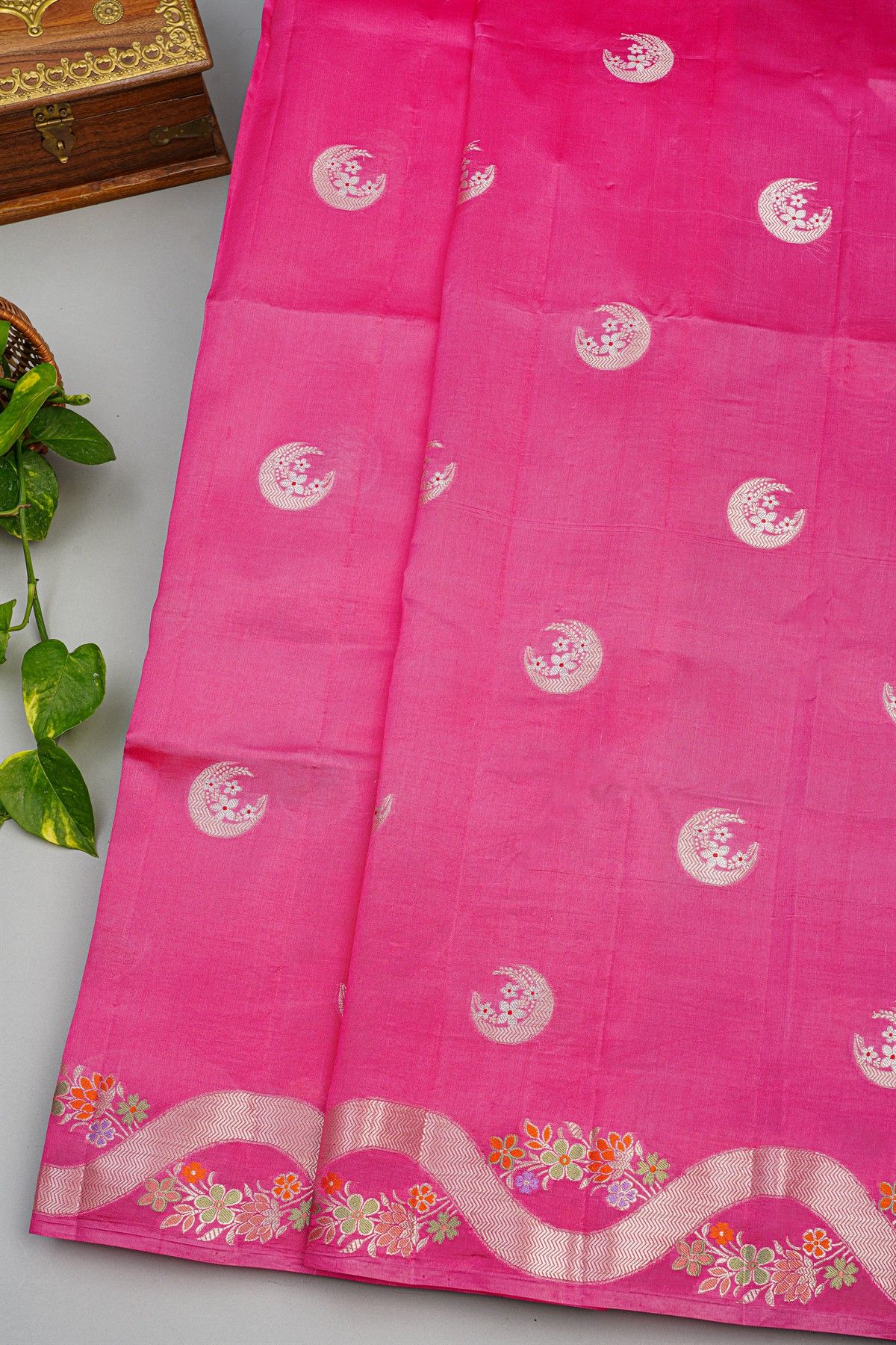 Fancy Matka Silk Pink Saree