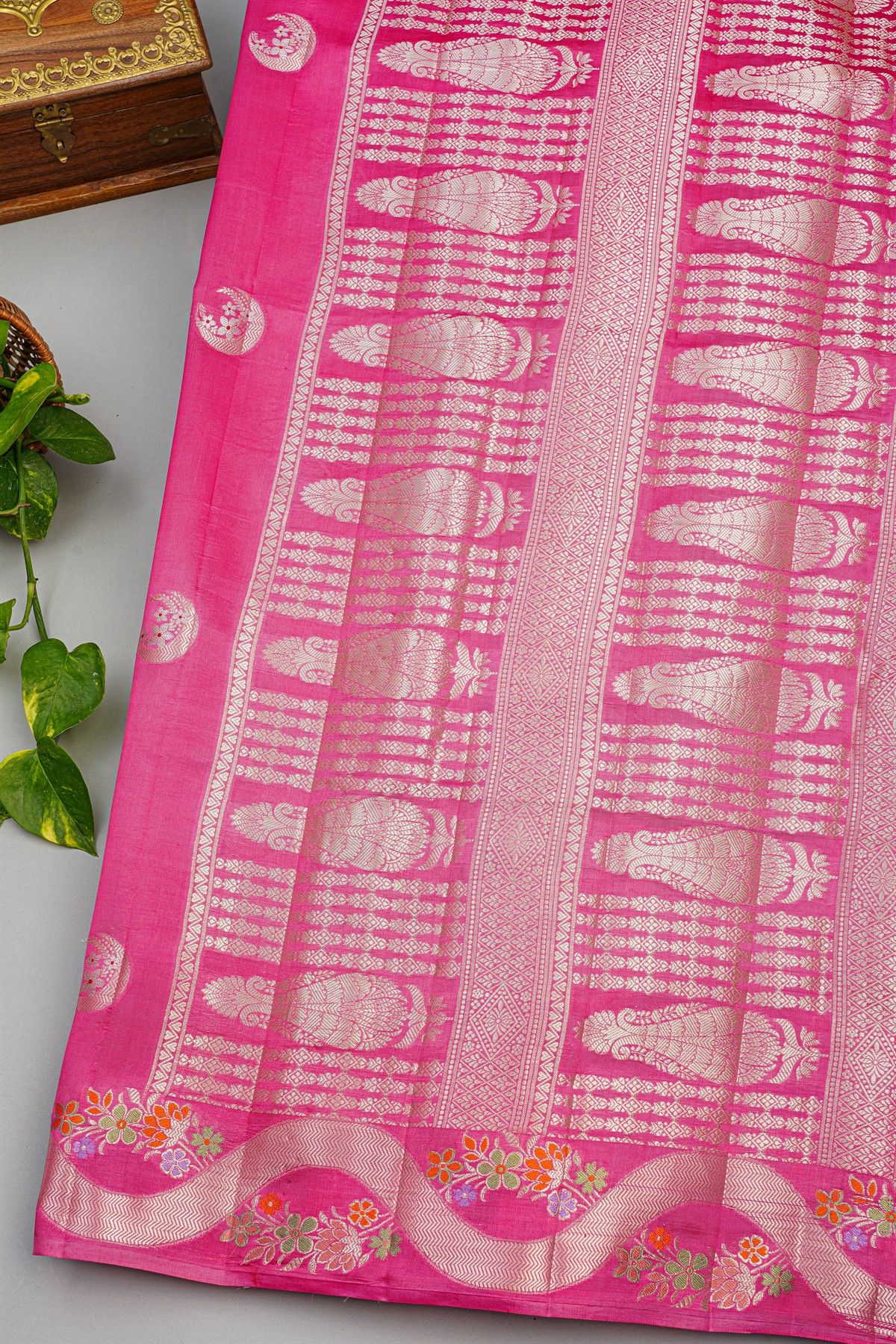 Fancy Matka Silk Pink Saree