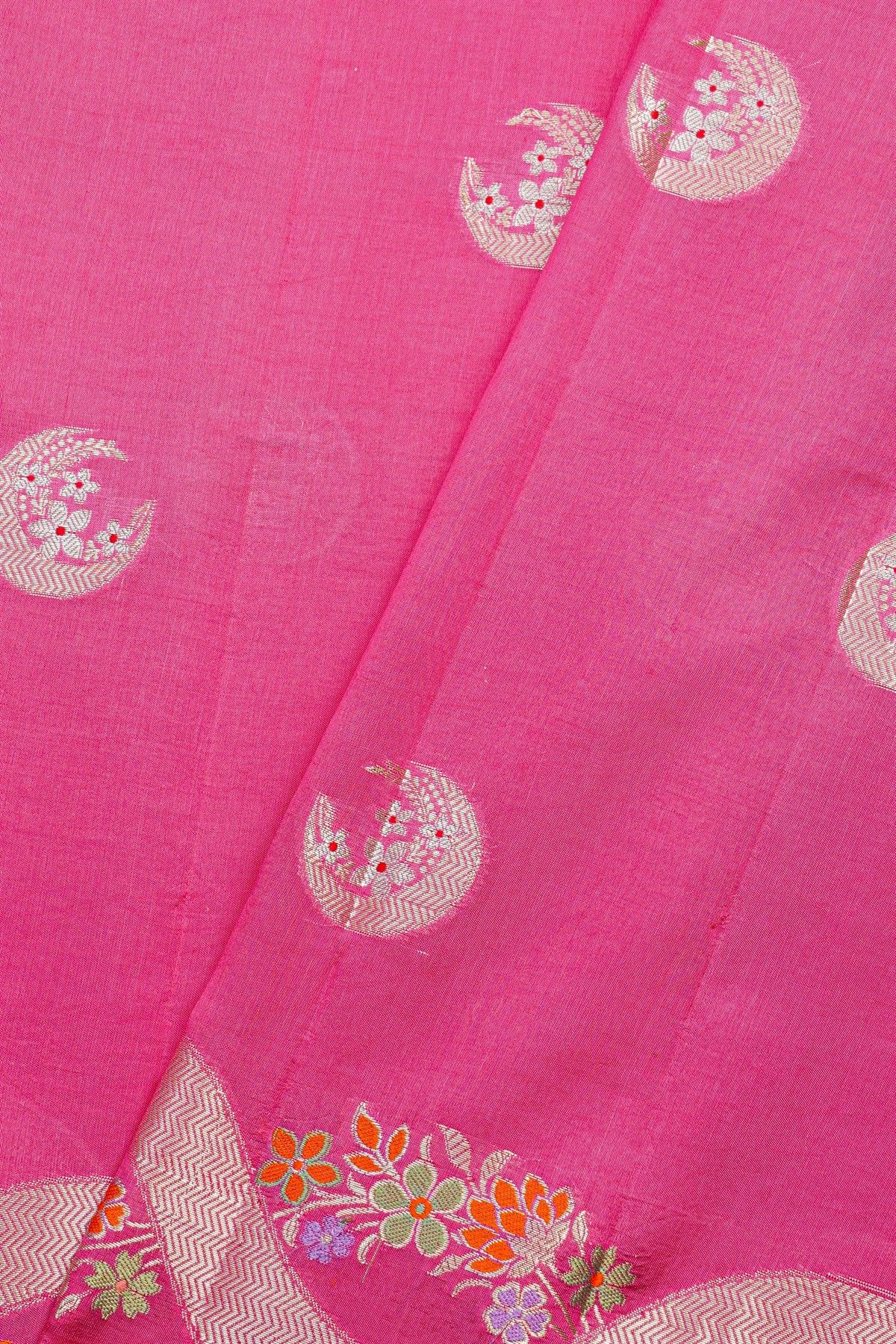 Fancy Matka Silk Pink Saree