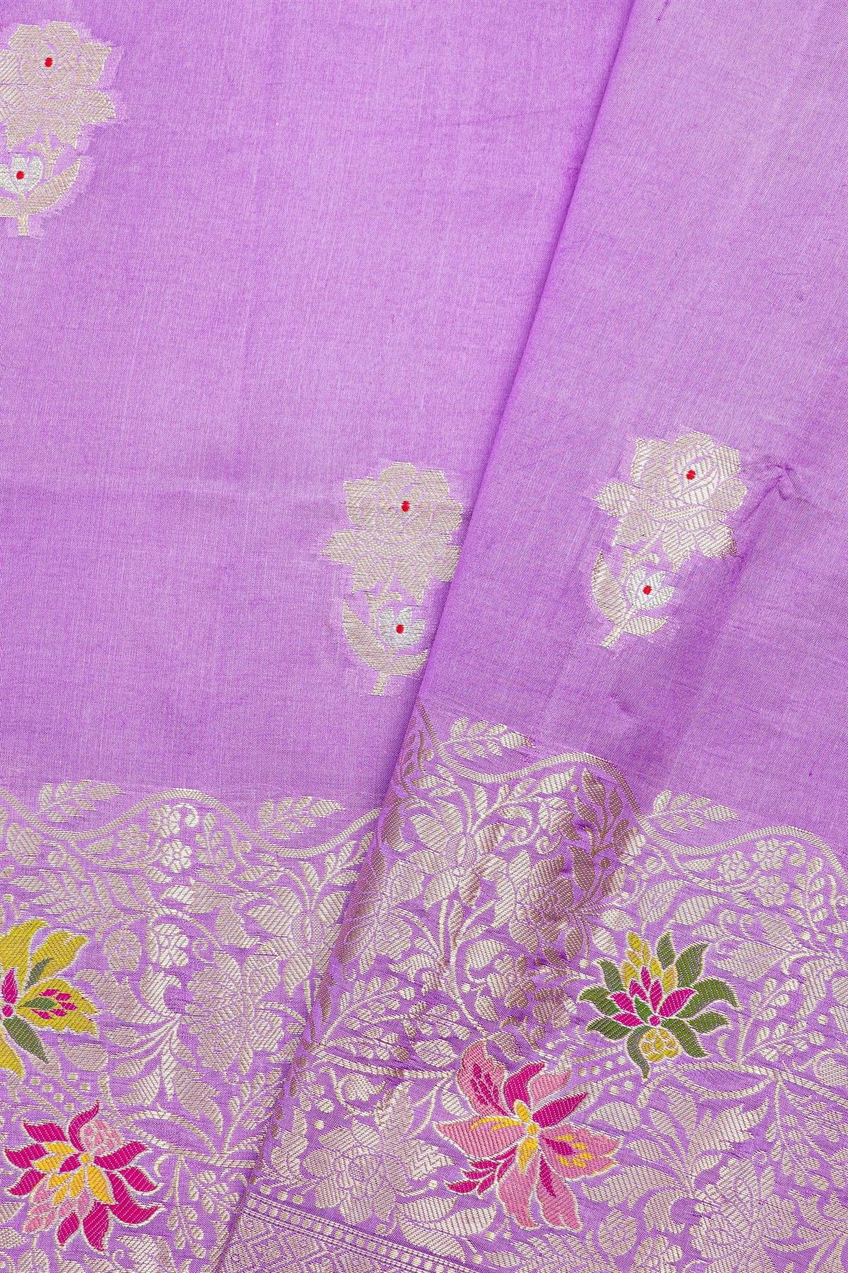 Fancy Matka Silk Lavender Saree