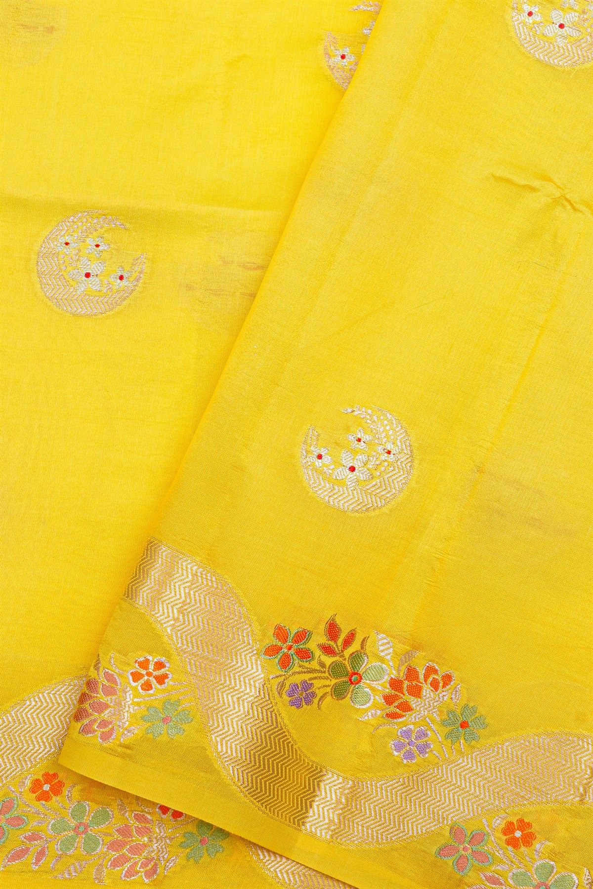 Fancy Matka Silk Yellow Saree