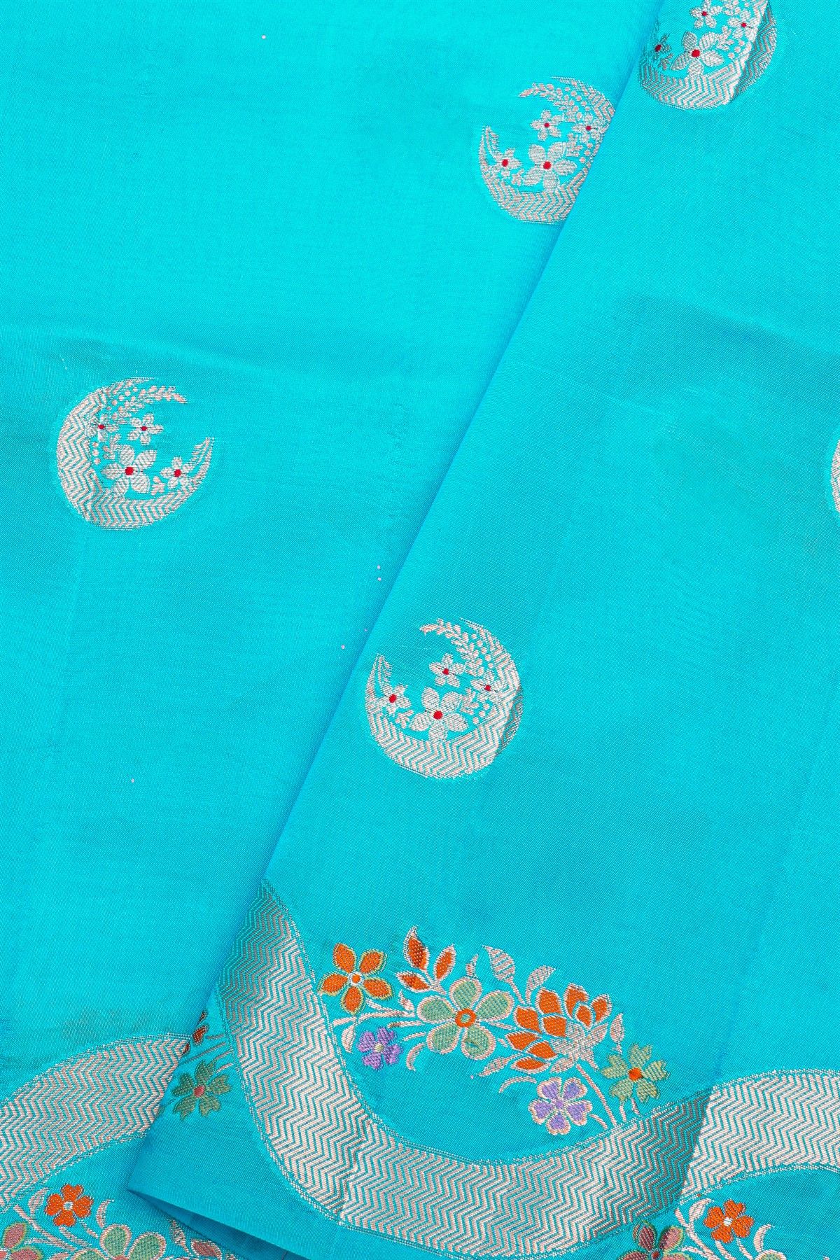 Fancy Matka Silk Sky Blue Saree