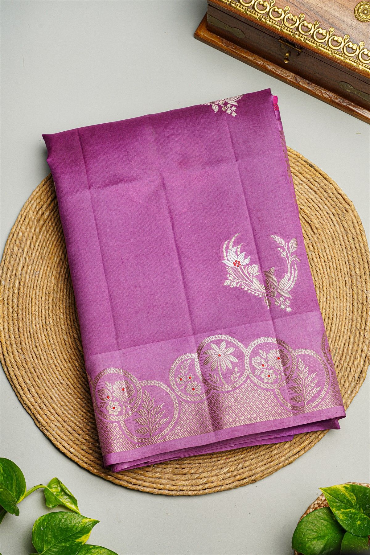 Fancy Matka Silk Lavender Saree