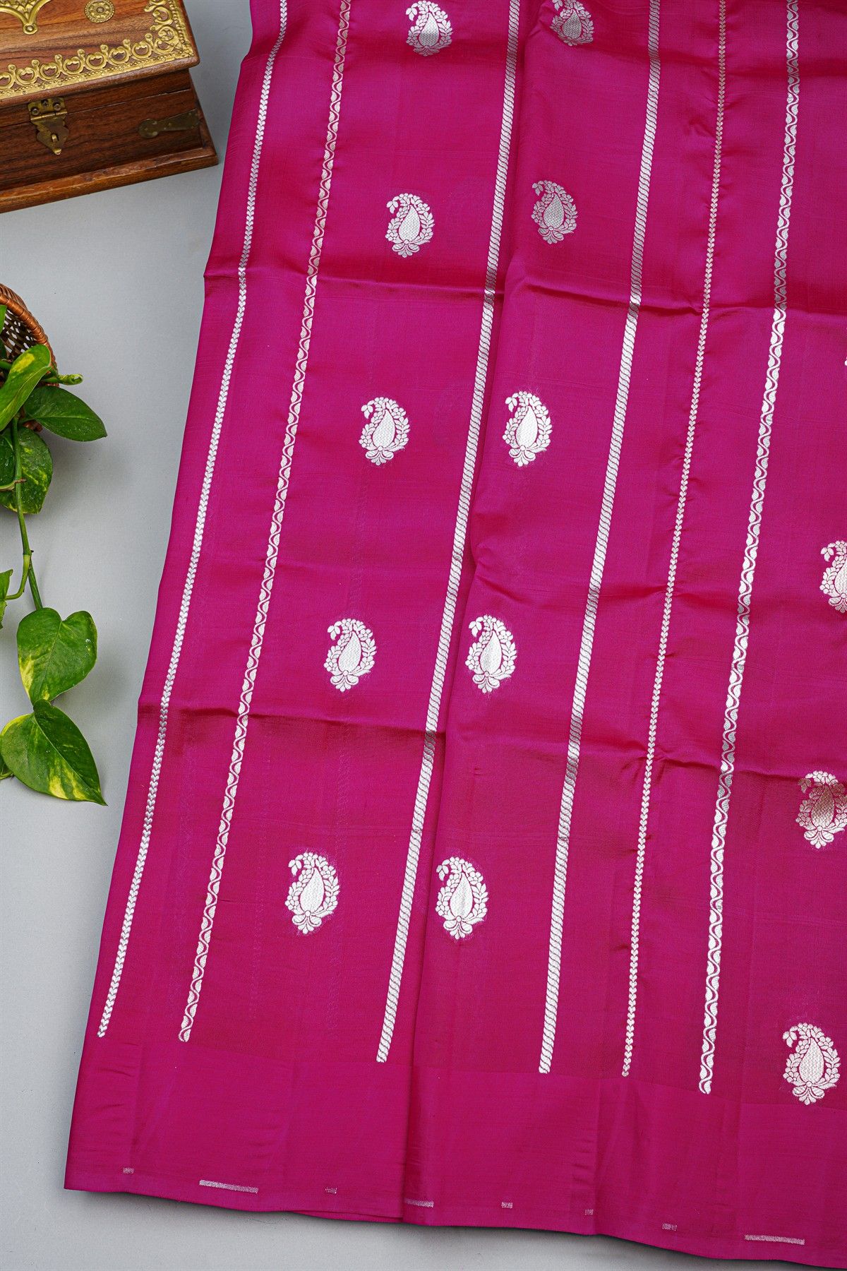 Fancy Matka Silk Magenta Saree
