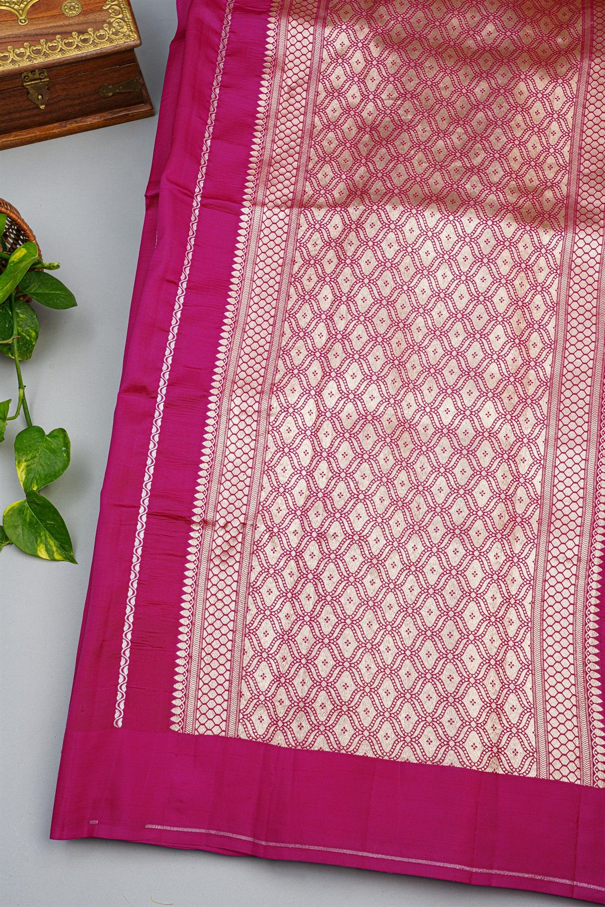 Fancy Matka Silk Magenta Saree