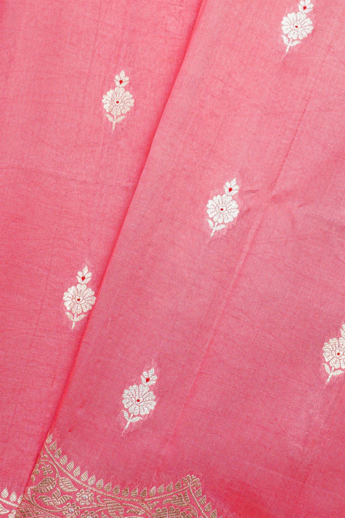 Fancy Matka Silk Baby Pink  Saree