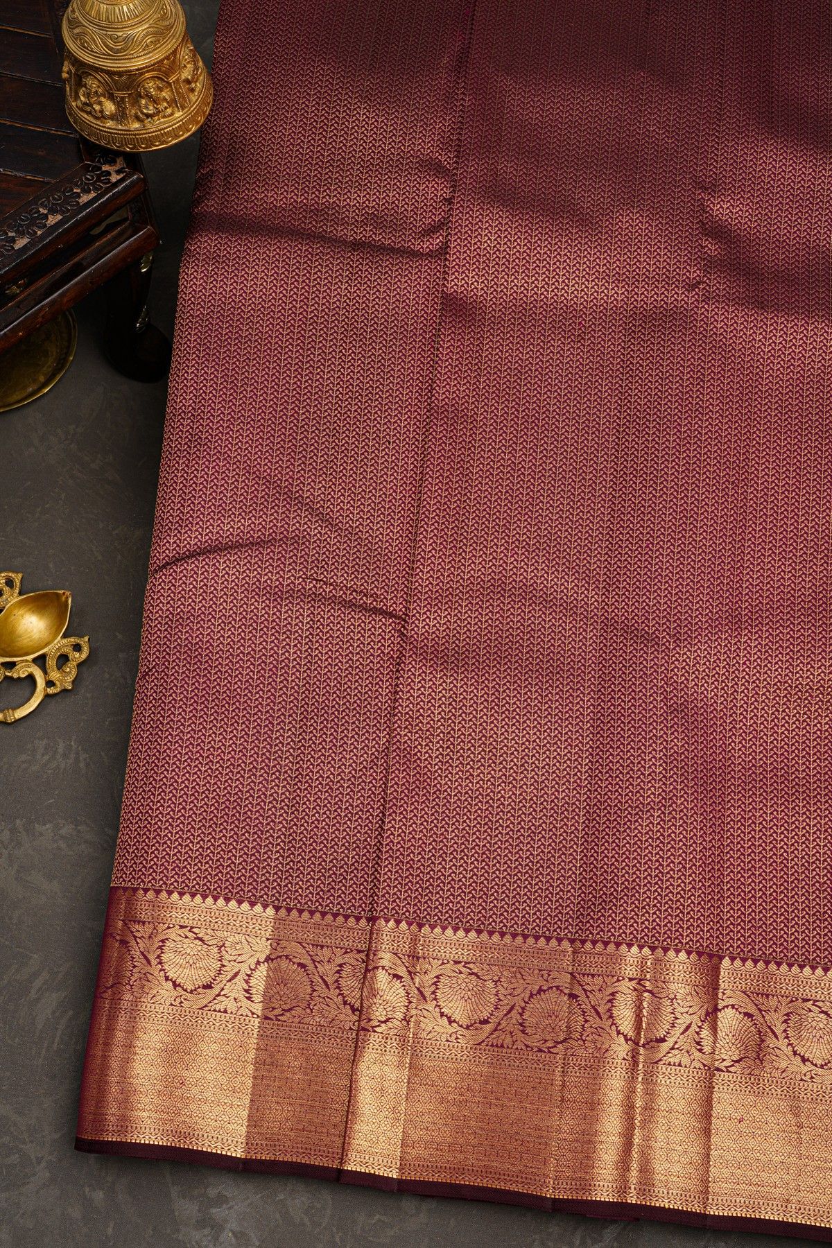 Kancheepuram Silk Wine Saree