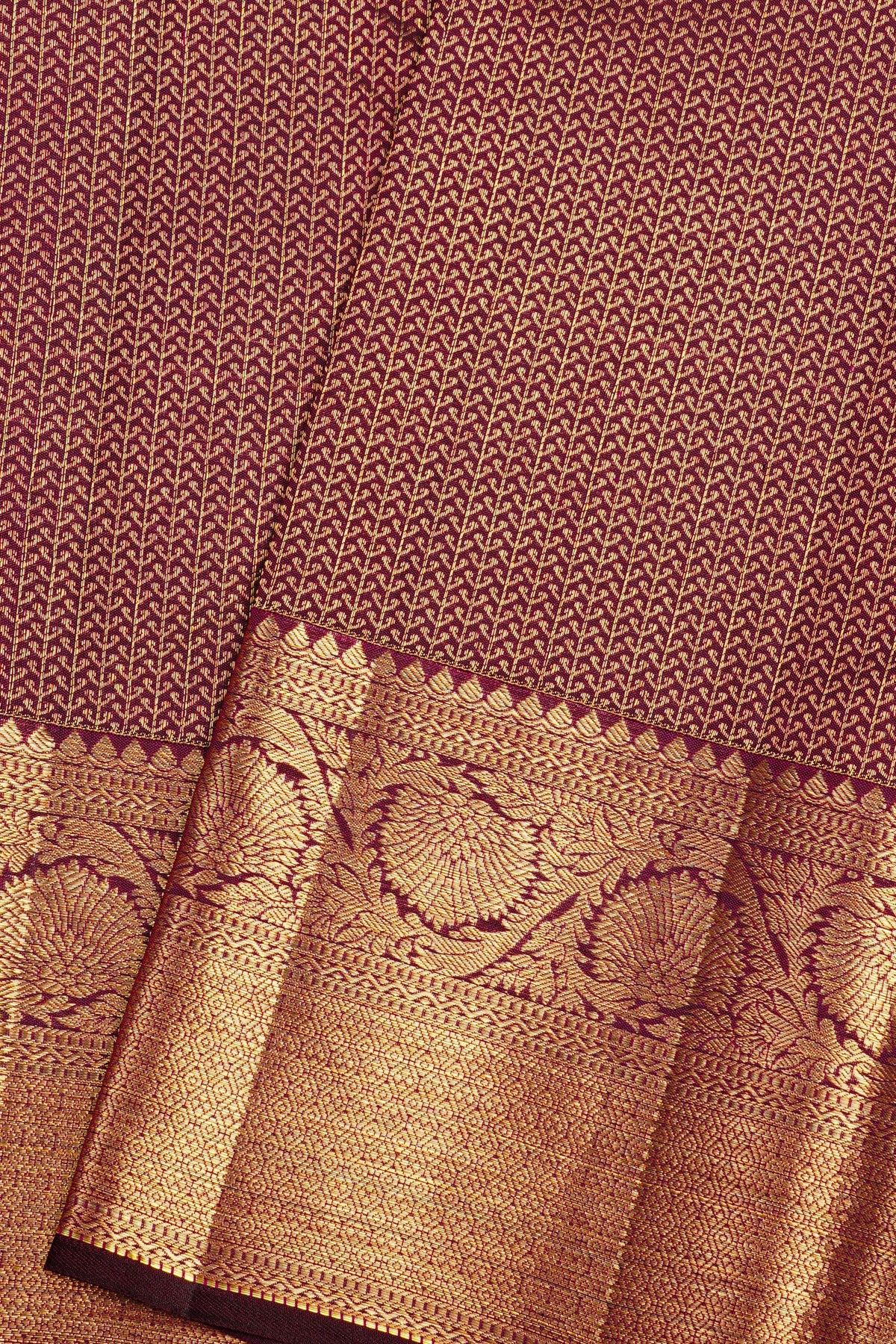 Kancheepuram Silk Wine Saree