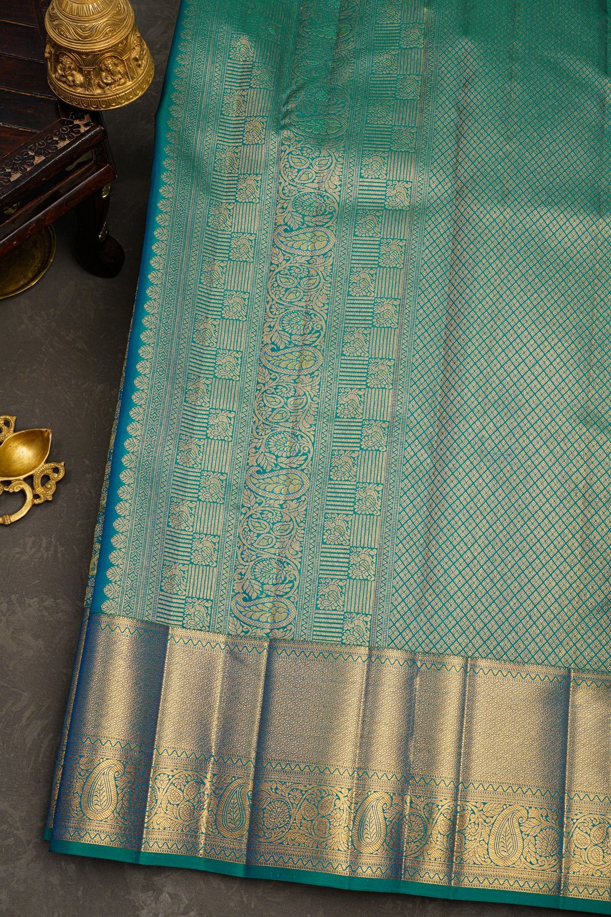 Kancheepuram Silk Dual Colour Saree