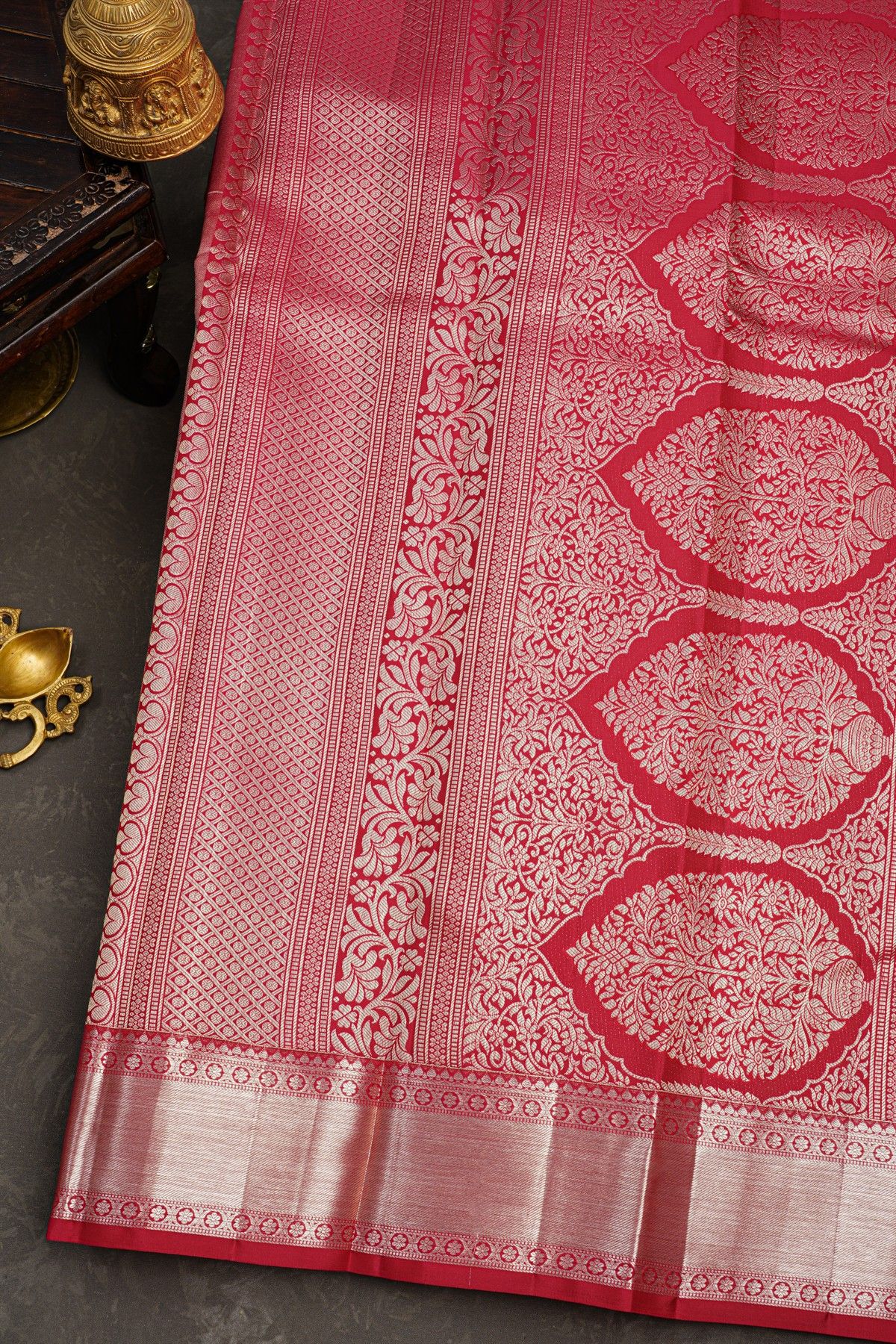 Kancheepuram Silk Mustard Saree