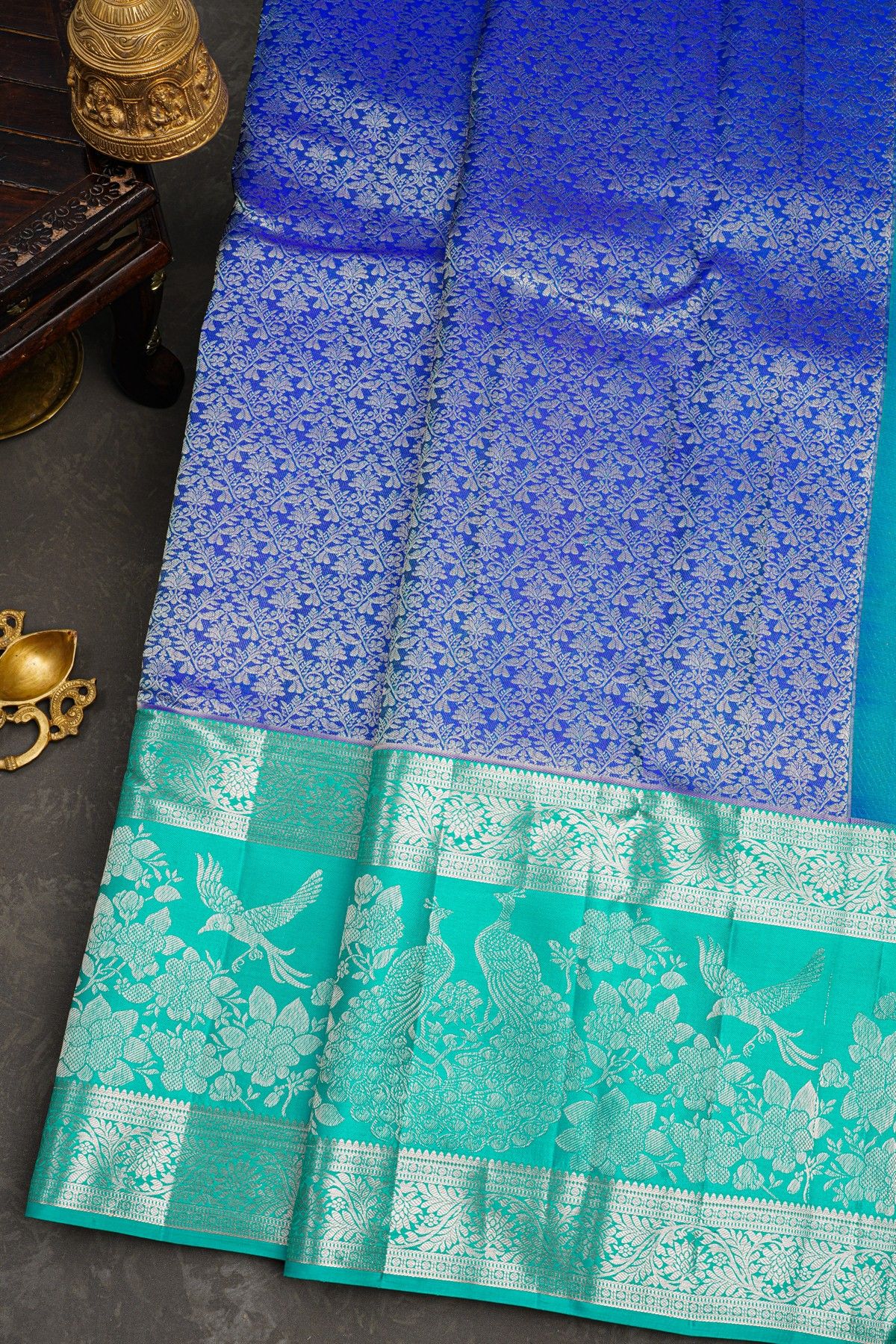 Kancheepuram Silk Royal Blue Saree