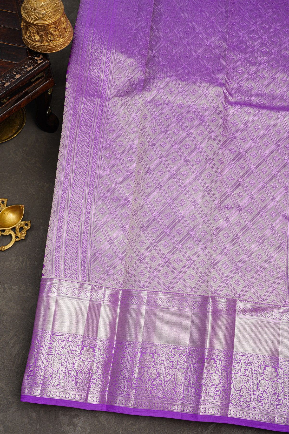 Kancheepuram Silk Mehendi Green Saree