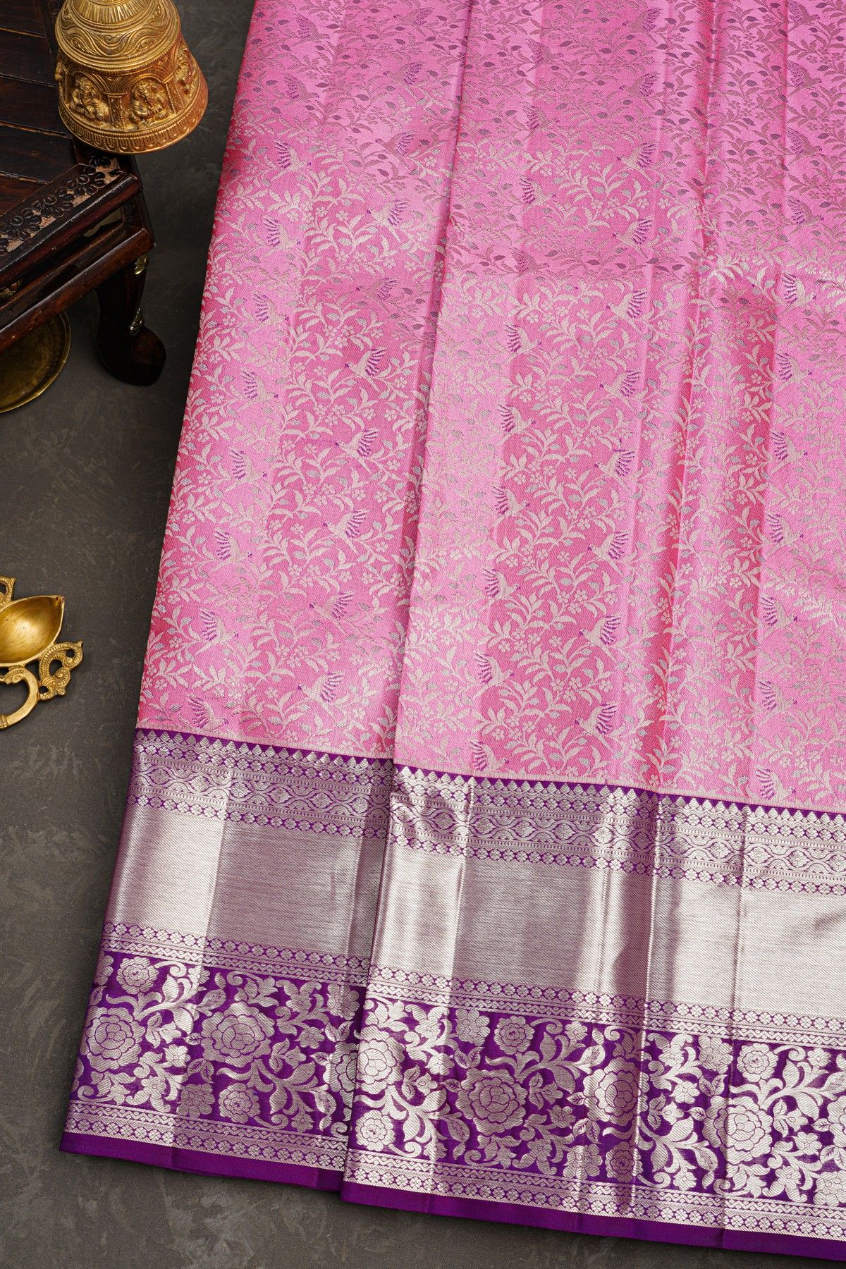 Kancheepuram Silk Pink Saree
