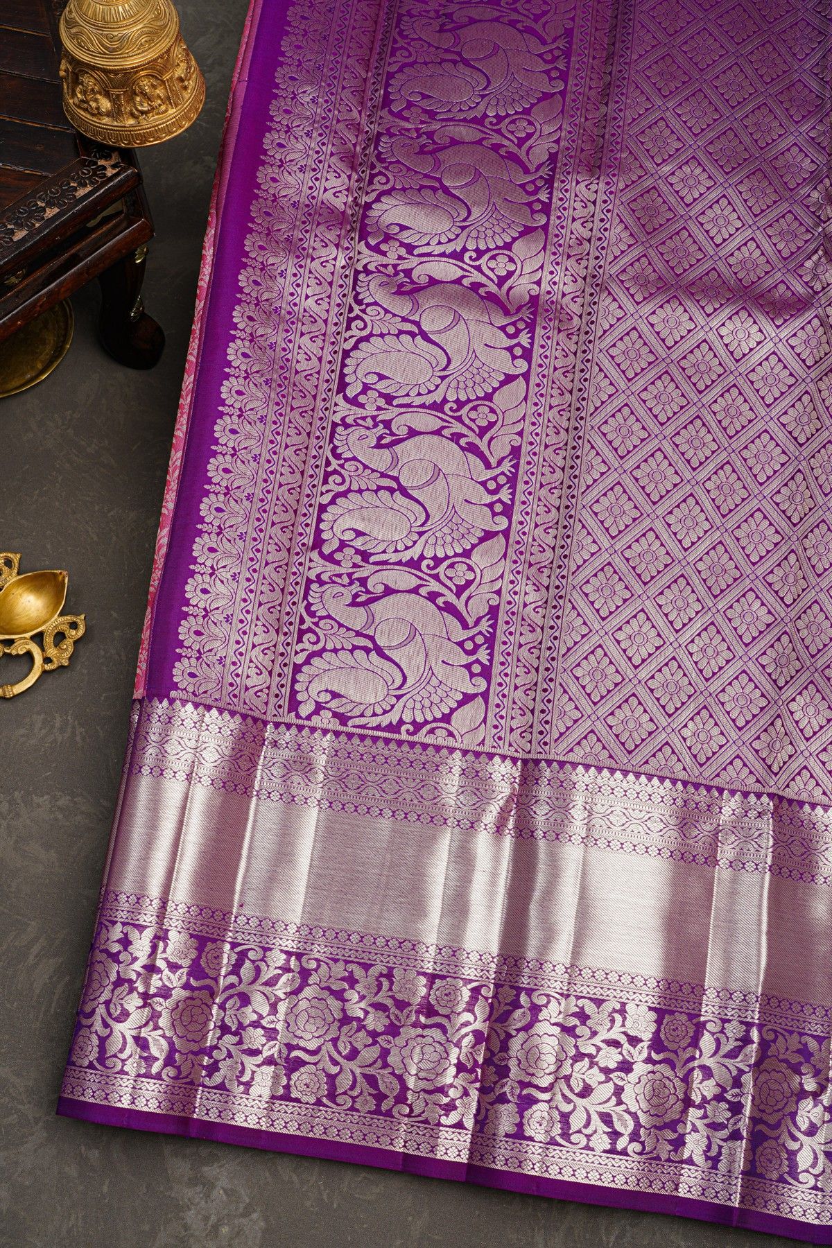 Kancheepuram Silk Pink Saree