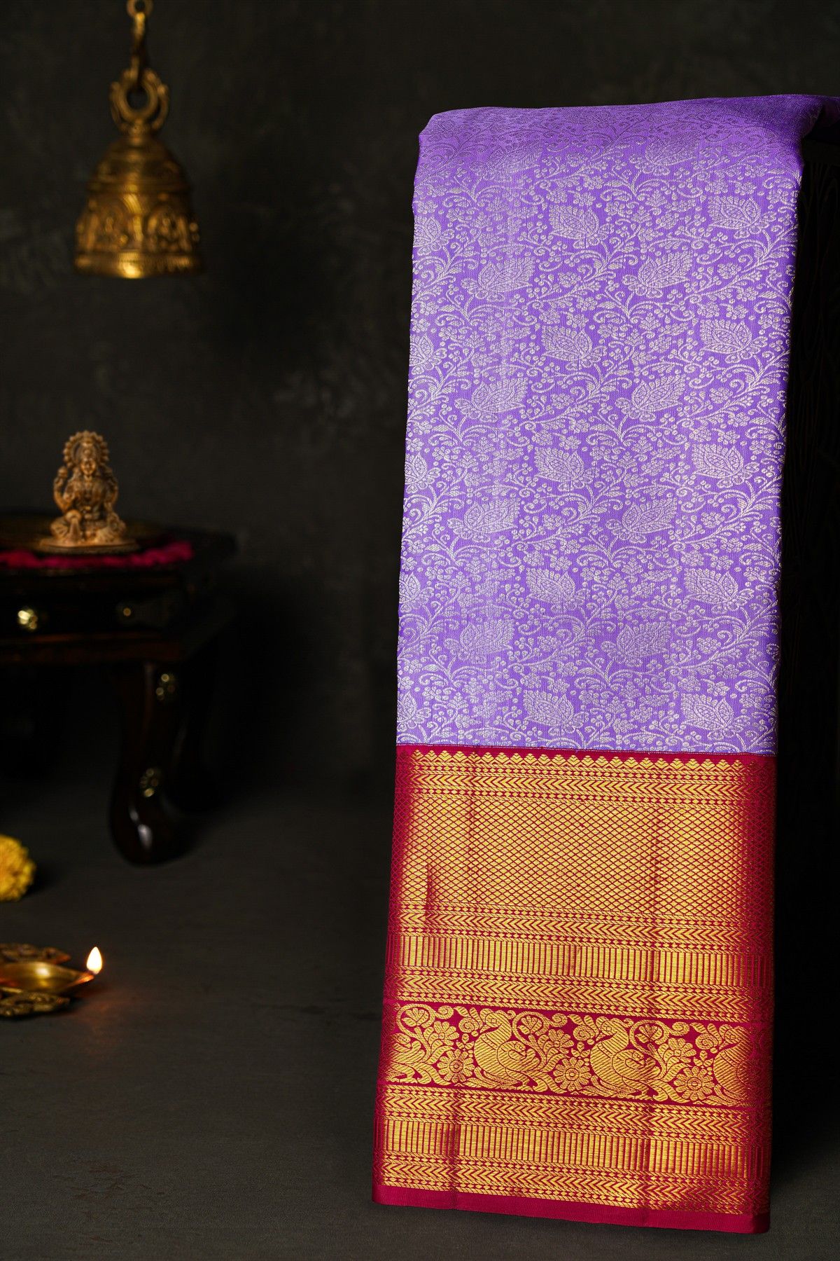 Kancheepuram Silk Lilac Saree
