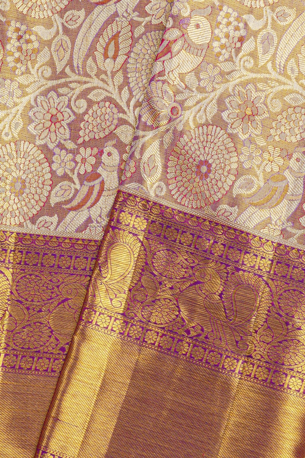 Kancheepuram Tissue Dual Colour Saree