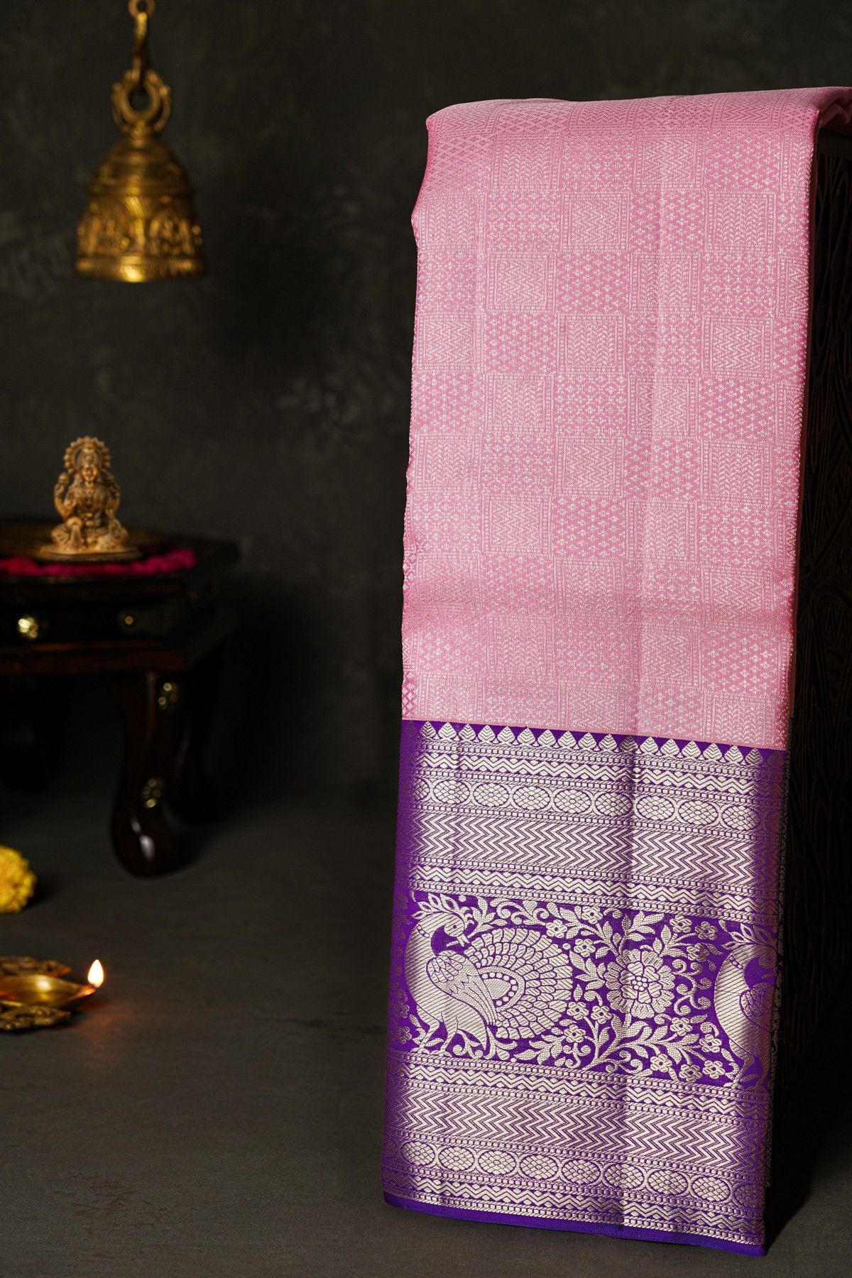 Kancheepuram Silk Pink Saree