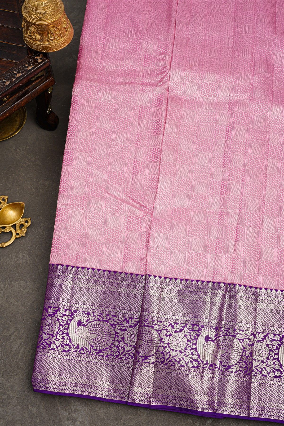 Kancheepuram Silk Pink Saree