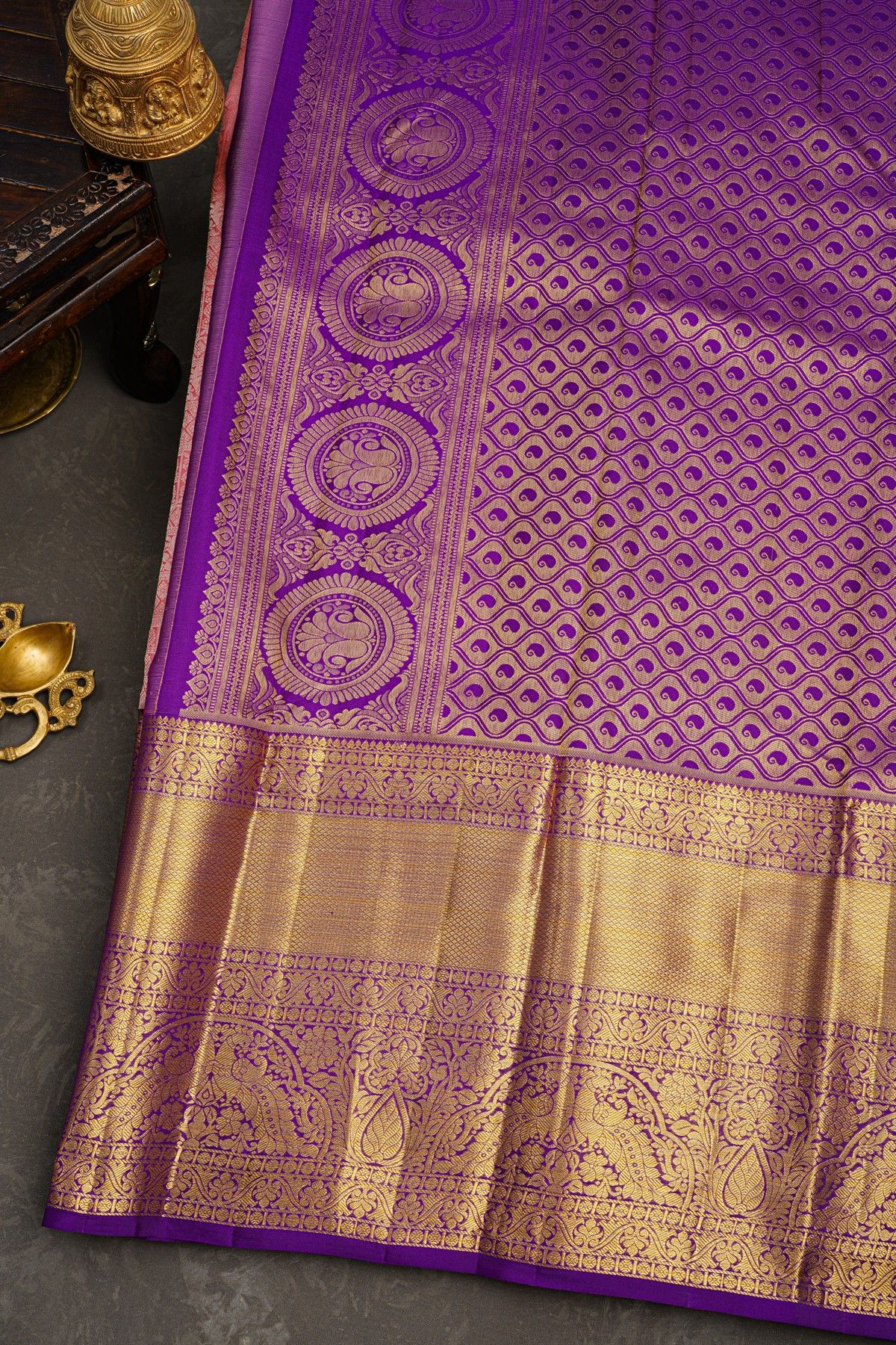 Kancheepuram Silk Baby Pink Saree