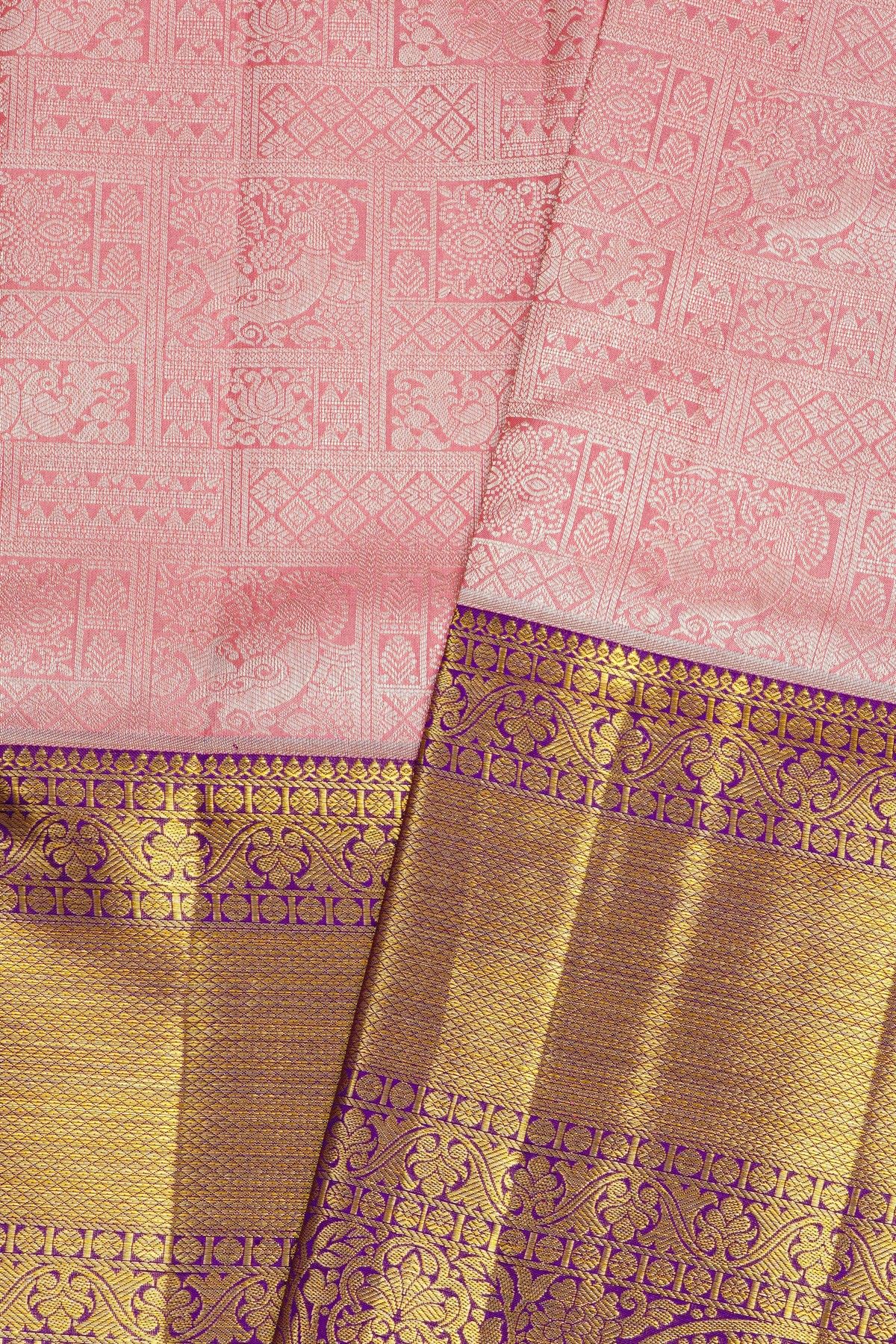 Kancheepuram Silk Baby Pink Saree