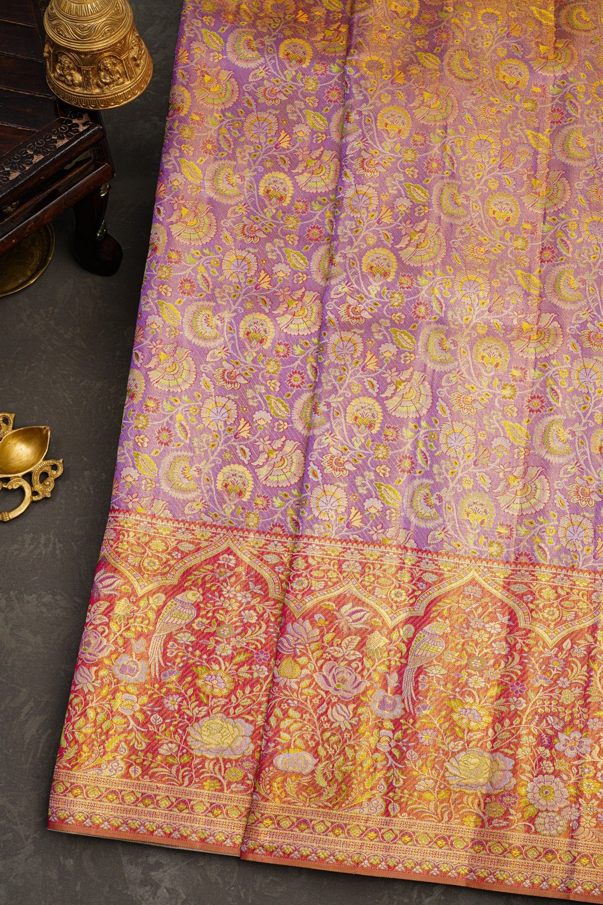 Kancheepuram Tissue Lavender Saree