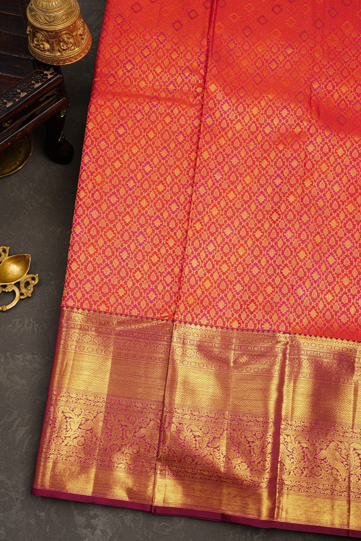 Kancheepuram Silk Multicolour Saree
