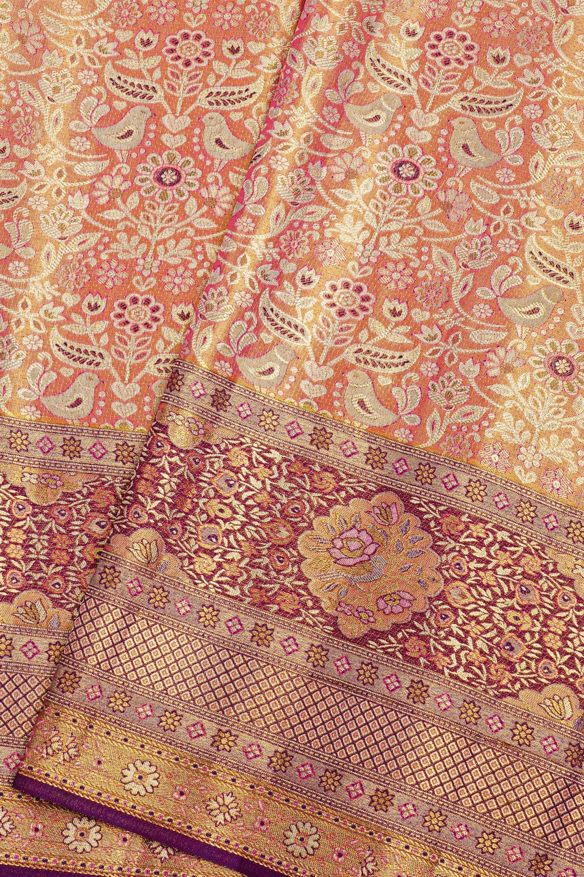 Kancheepuram Tissue Dual Colour Saree